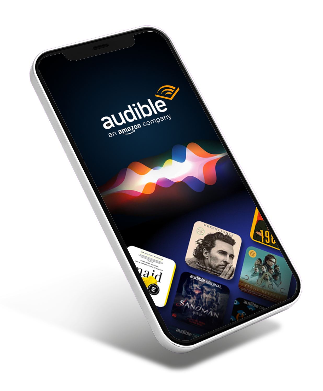 Audible app redesign; home experience